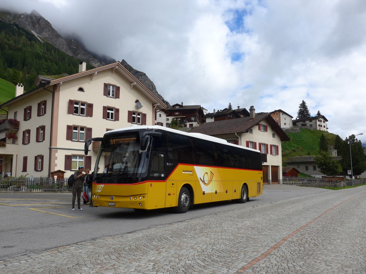 (155'154) - AutoPostale Ticino - TI 237'648 - Temsa am 13. September 2014 in Splgen, Dorf