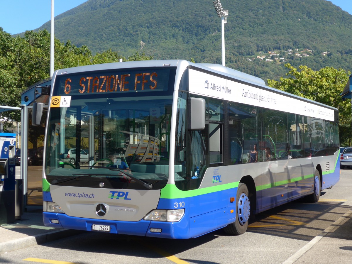 (155'229) - TPL Lugano - Nr. 310/TI 76'229 - Mercedes am 13. September 2014 in Lugano, Cornaredo