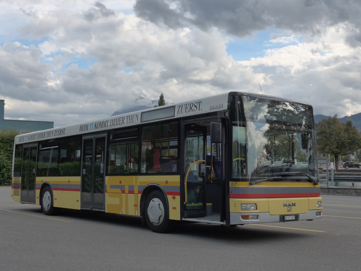 (155'307) - STI Thun - Nr. 97/BE 577'097 - MAN am 20. September 2014 bei der Schifflndte Thun