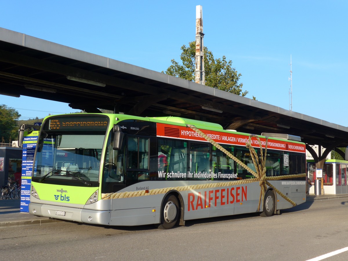 (155'401) - Busland, Burgdorf - Nr. 19/BE 612'515 - Van Hool am 27. September 2014 beim Bahnhof Burgdorf