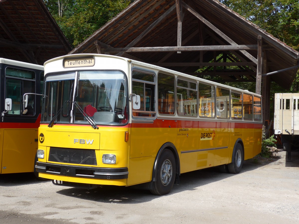 (155'474) - Burri, Teuffenthal (RWB) - FBW/R&J (ex Alga, D-Sittensen; ex PM-Oldi-Club, D-Hamburg; ex Burri, Teuffenthal) am 5. Oktober 2014 in Oberburg, Ziegelgut