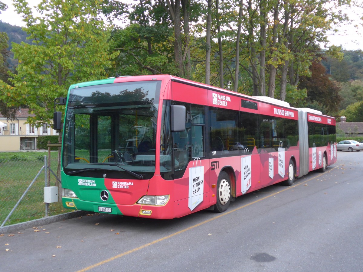 (155'568) - STI Thun - Nr. 137/BE 801'137 - Mercedes am 7. Oktober 2014 bei der Schifflndte Thun