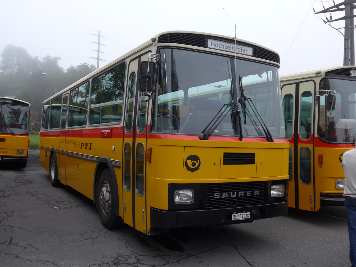 (155'612) - Bernair, Mnsingen - BE 651'182 - Saurer/Tscher (ex Schebath, Lauerz; ex Albin, Fllanden; ex Heim, Flums) am 12. Oktober 2014 in Kssnacht, Rest. Frohsinn