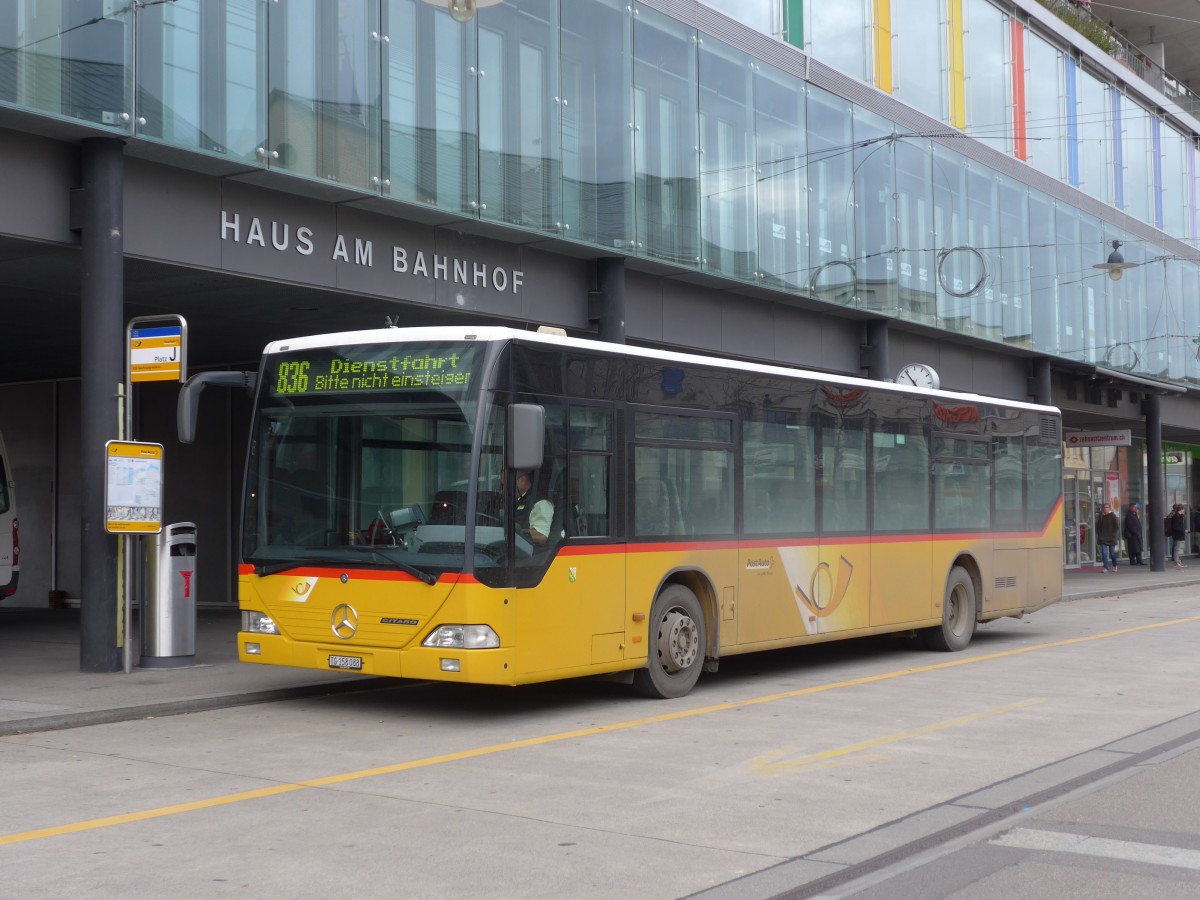 (155'938) - PostAuto Ostschweiz - TG 158'088 - Mercedes (ex Nr. 11; ex P 25'385) am 22. Oktober 2014 beim Bahnhof Frauenfeld 