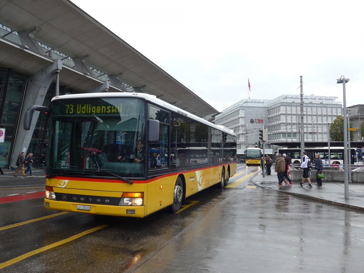 (156'081) - Bucheli, Kriens - Nr. 25/BE 15'510 - Setra am 25. Oktober 2014 beim Bahnhof Luzern