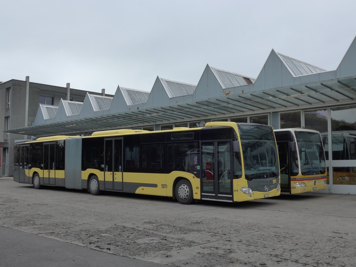 (156'123) - STI Thun - Nr. 171/BE 752'171 - Mercedes am 26. Oktober 2014 in Thun, Garage