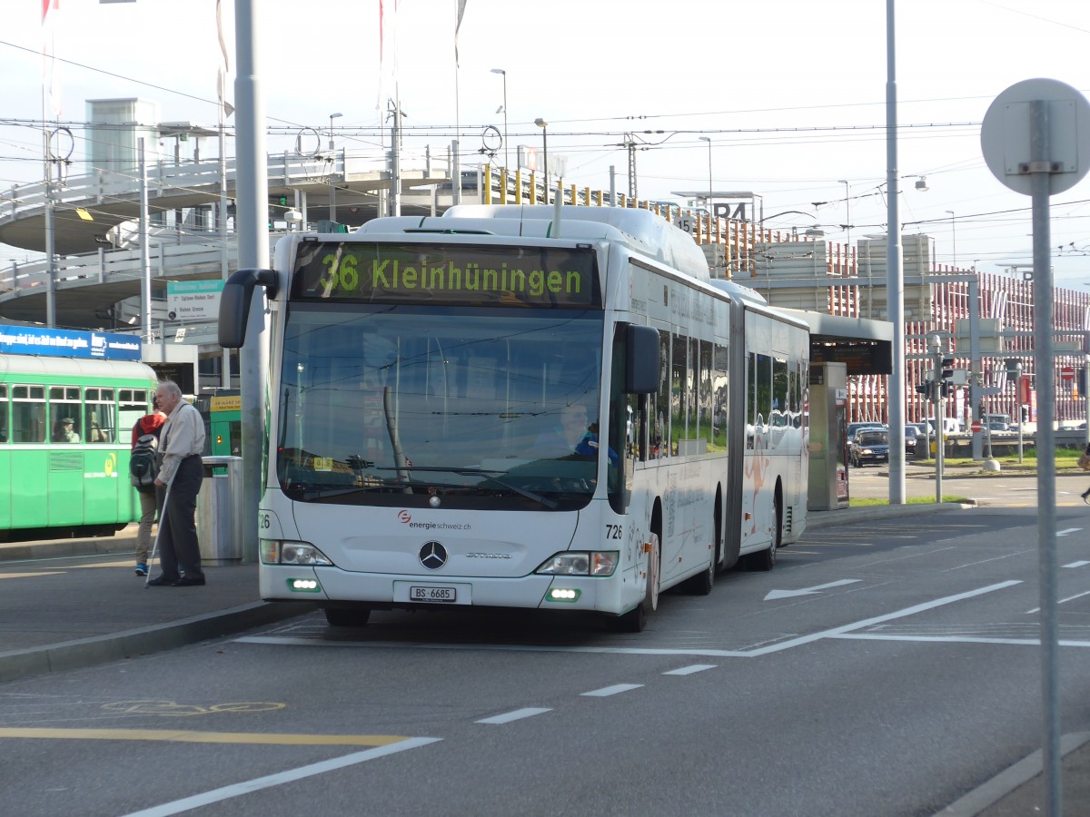 (156'159) - BVB Basel - Nr. 726/BS 6685 - Mercedes am 27. Oktober 2014 in Basel, Badischer Bahnhof