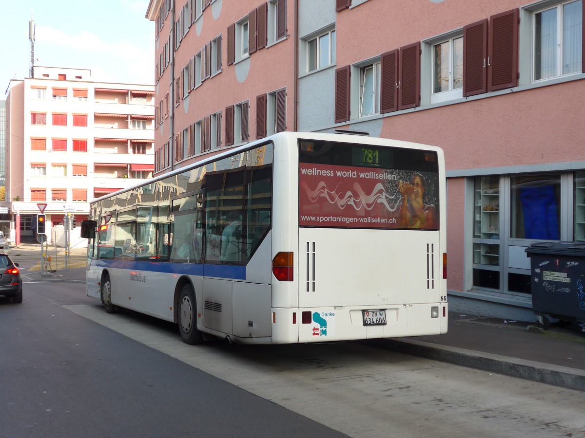 (156'270) - Welti-Furrer, Zrich - Nr. 55/ZH 634'606 - Mercedes (ex Frhlich, Zrich Nr. 606) am 28. Oktober 2014 beim Bahnhof Zrich-Oerlikon