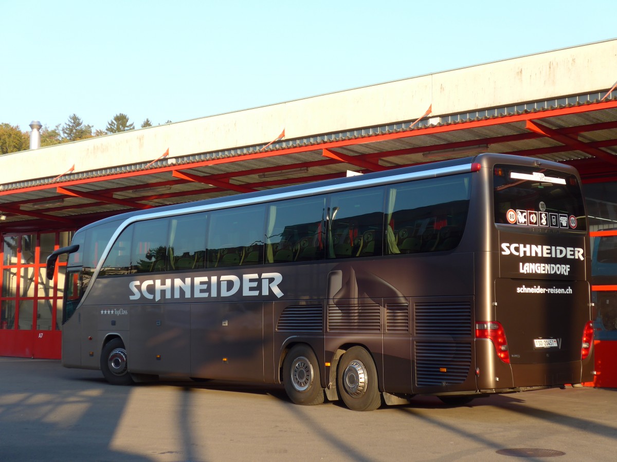 (156'329) - Schneider, Langendorf - SO 20'457 - Setra am 28. Oktober 2014 in Kloten, EvoBus