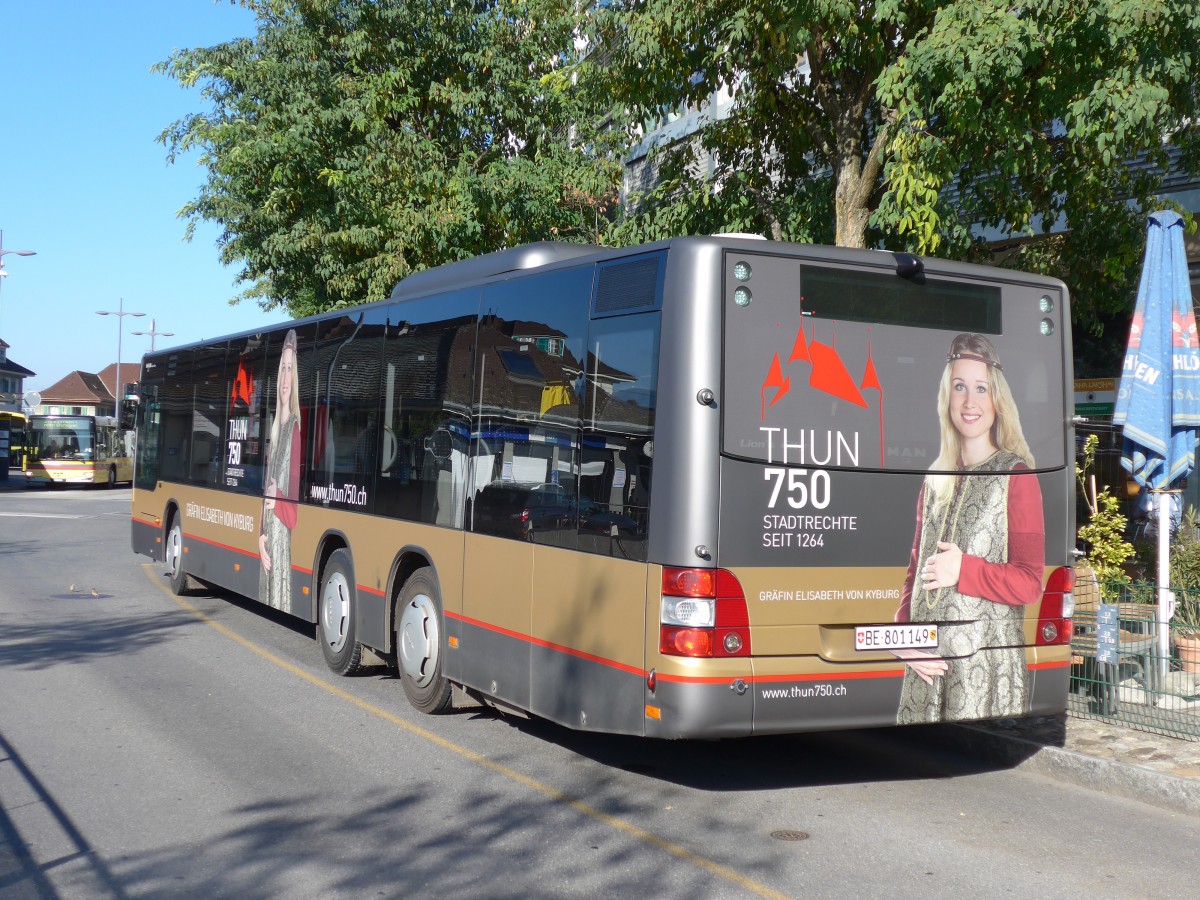 (156'331) - STI Thun - Nr. 149/BE 801'149 - MAN am 29. Oktober 2014 bei der Schifflndte Thun