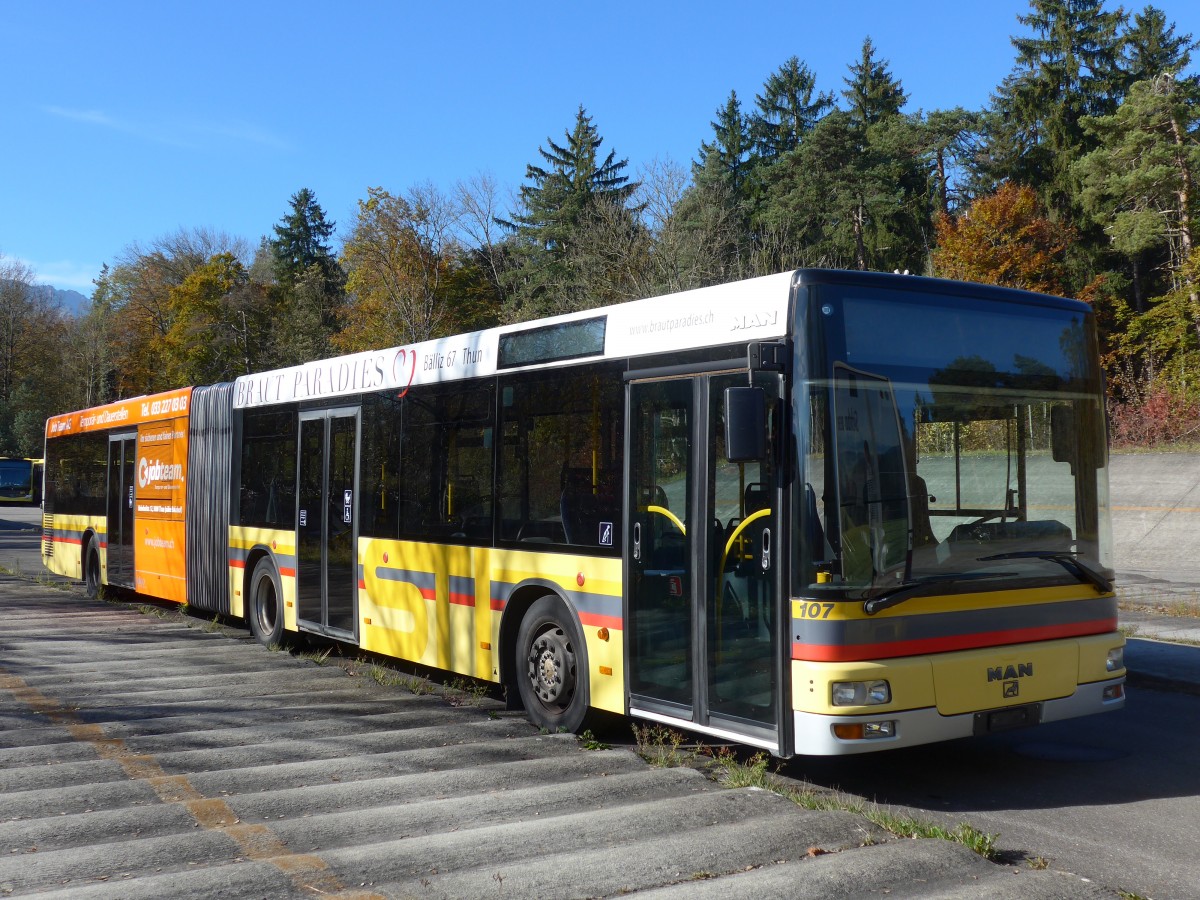 (156'378) - STI Thun - Nr. 107 - MAN am 1. November 2014 in Thun, Waffenplatz