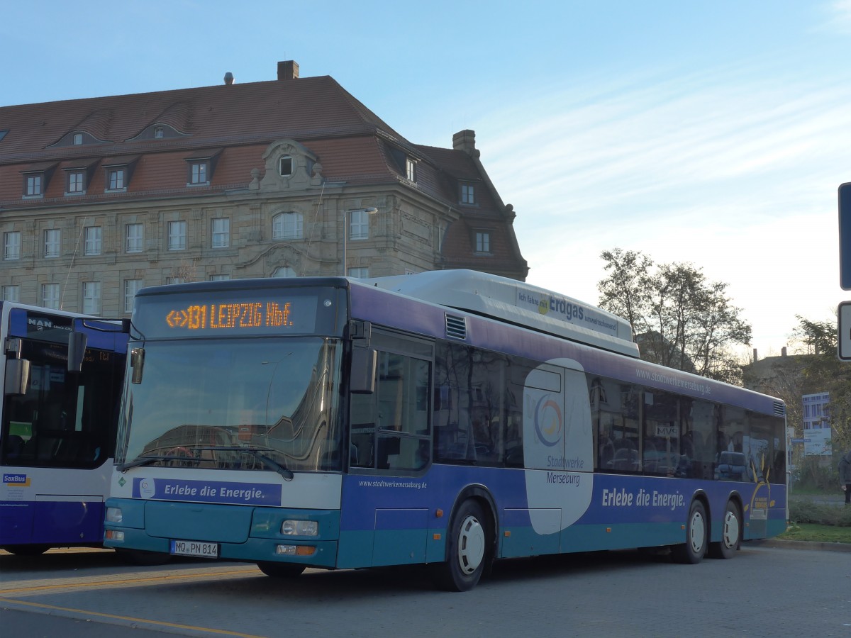 (156'548) - PNVG Querfurt - MQ-PN 814 - MAN am 17. November 2014 beim Hauptbahnhof Leipzig