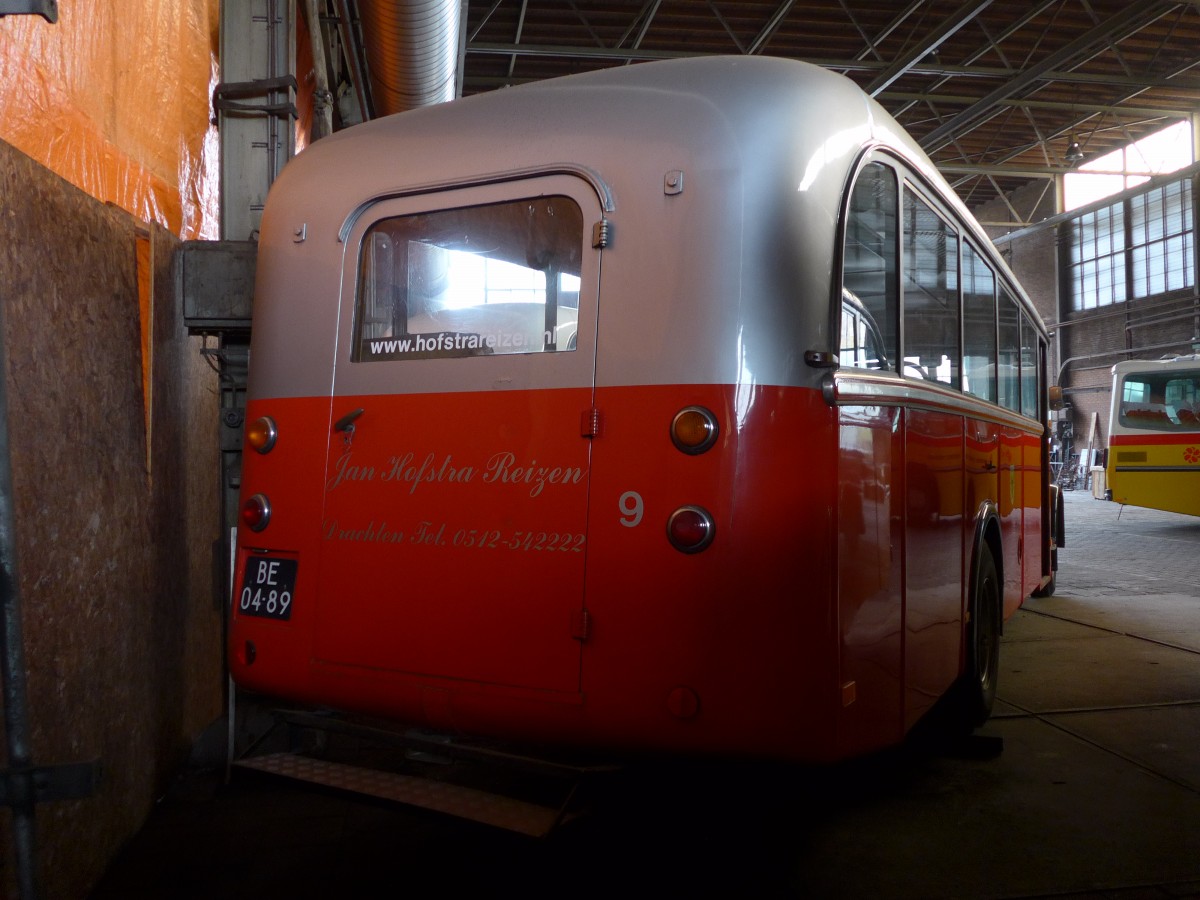 (156'952) - FRAM Drachten - Nr. 9/BE-04-89 - Saurer/R&J (ex Billieux, Martigny; ex Hsler, Rickenbach) am 20. November 2014 in Drachten, Autobusmuseum