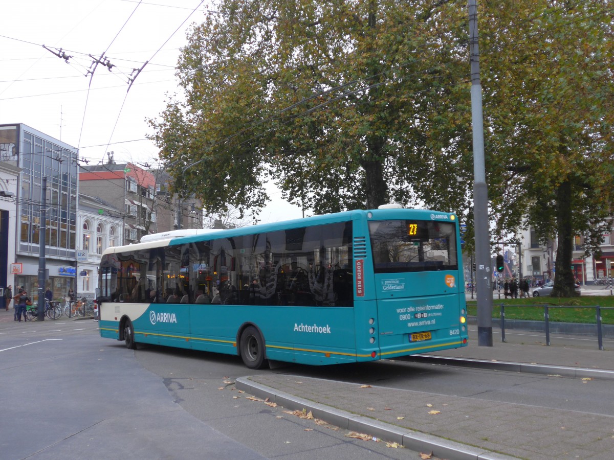 (157'019) - ARRIVA - Nr. 8420/BX-TR-68 - VDL Berkhof am 20. November 2014 in Arnhem, Willemsplein