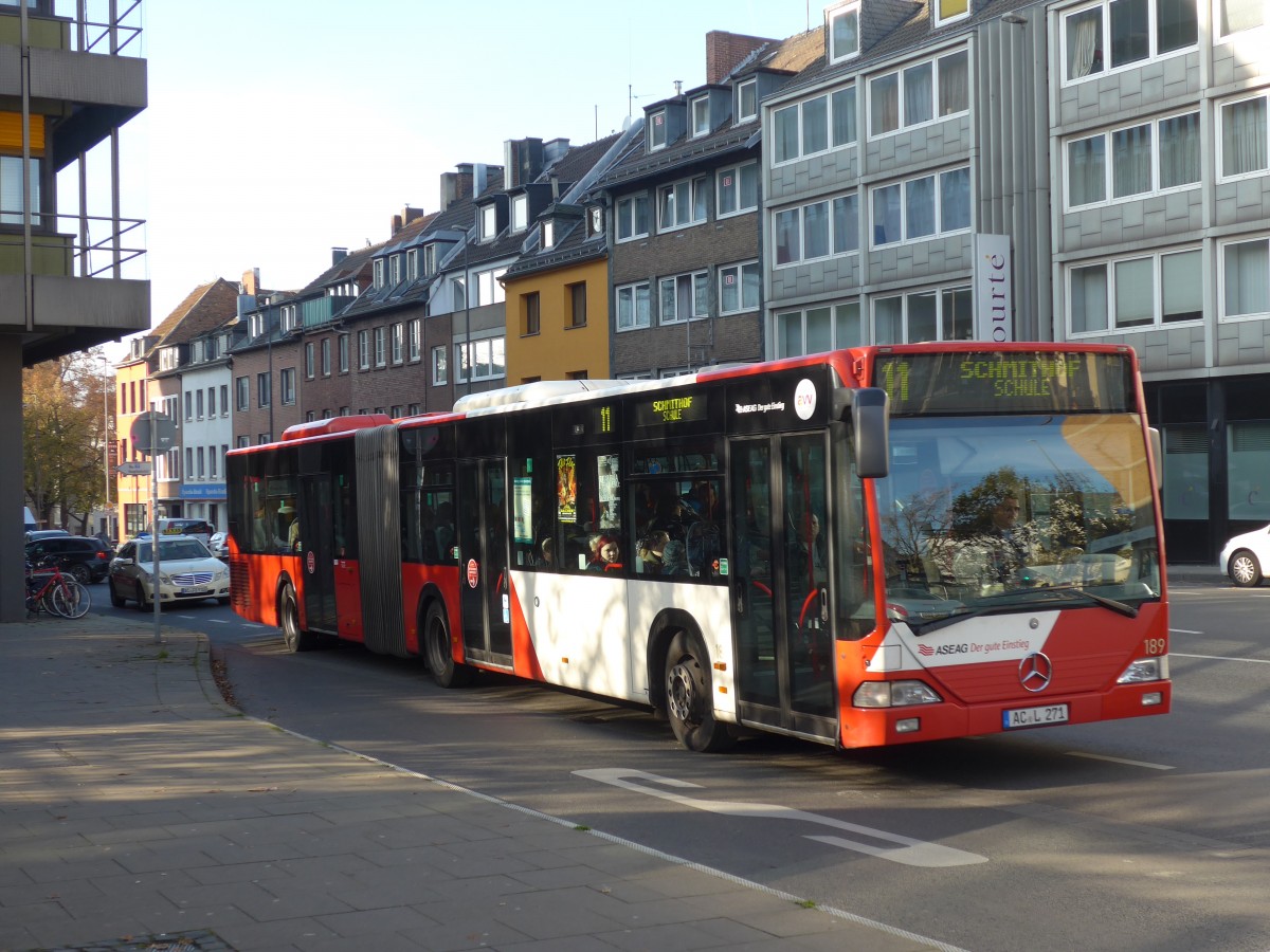 (157'150) - ASEAG Aachen - Nr. 189/AC-L 271 - Mercedes am 21. November 2014 beim Hauptbahnhof Aachen