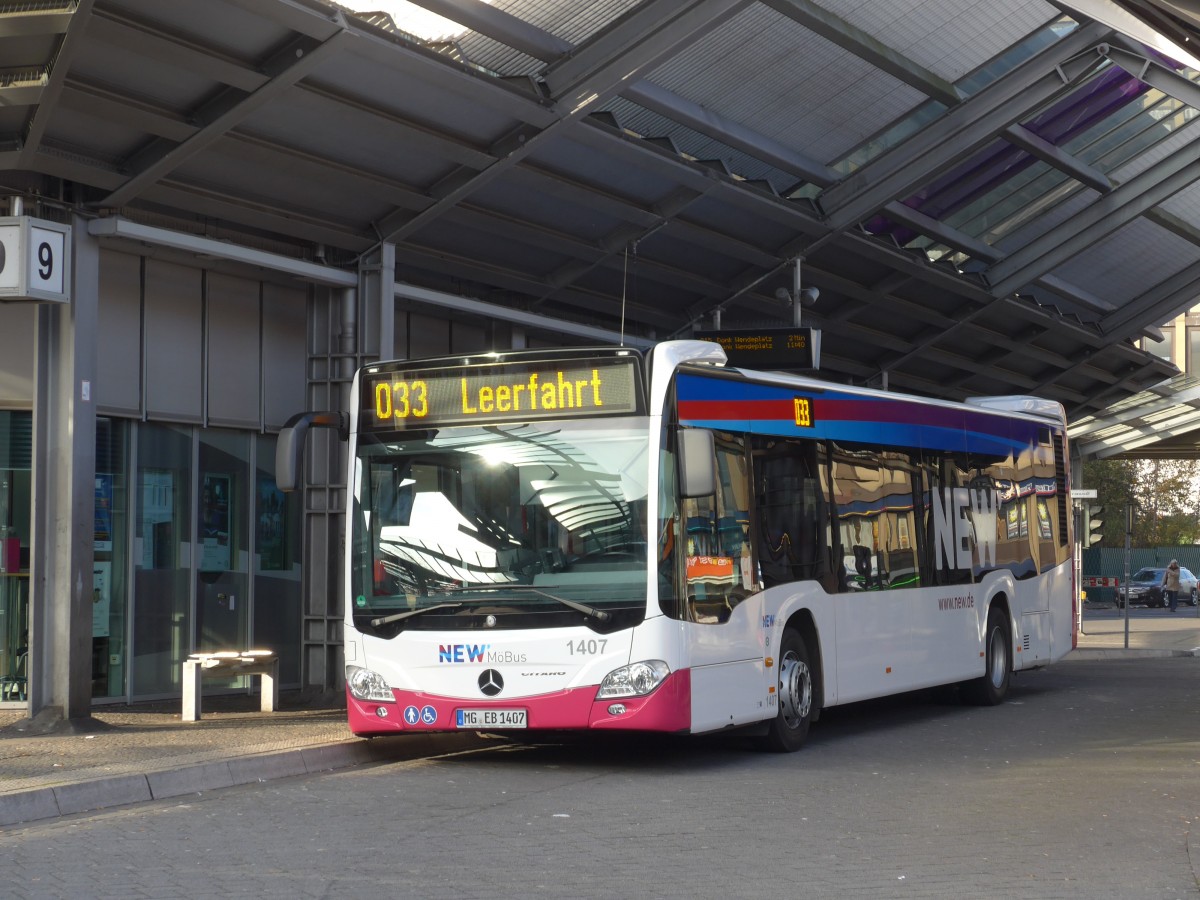 (157'338) - MBus, Mnchengladbach - Nr. 1407/MG-EB 1407 - Mercedes am 22. November 2014 beim Hauptbahnhof Mnchengladbach