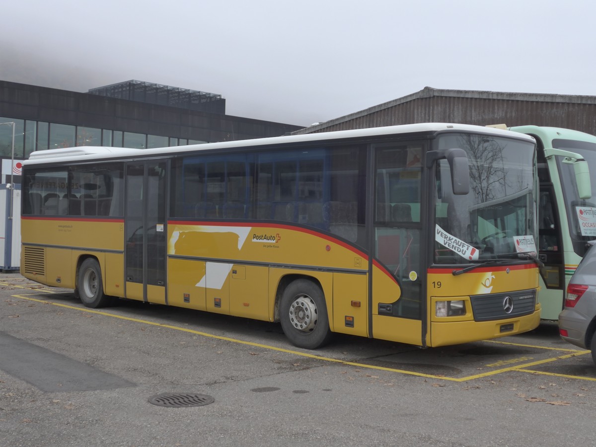 (157'485) - Jaggi, Kippel - Nr. 19 - Mercedes am 23. November 2014 in Biel, Rattinbus