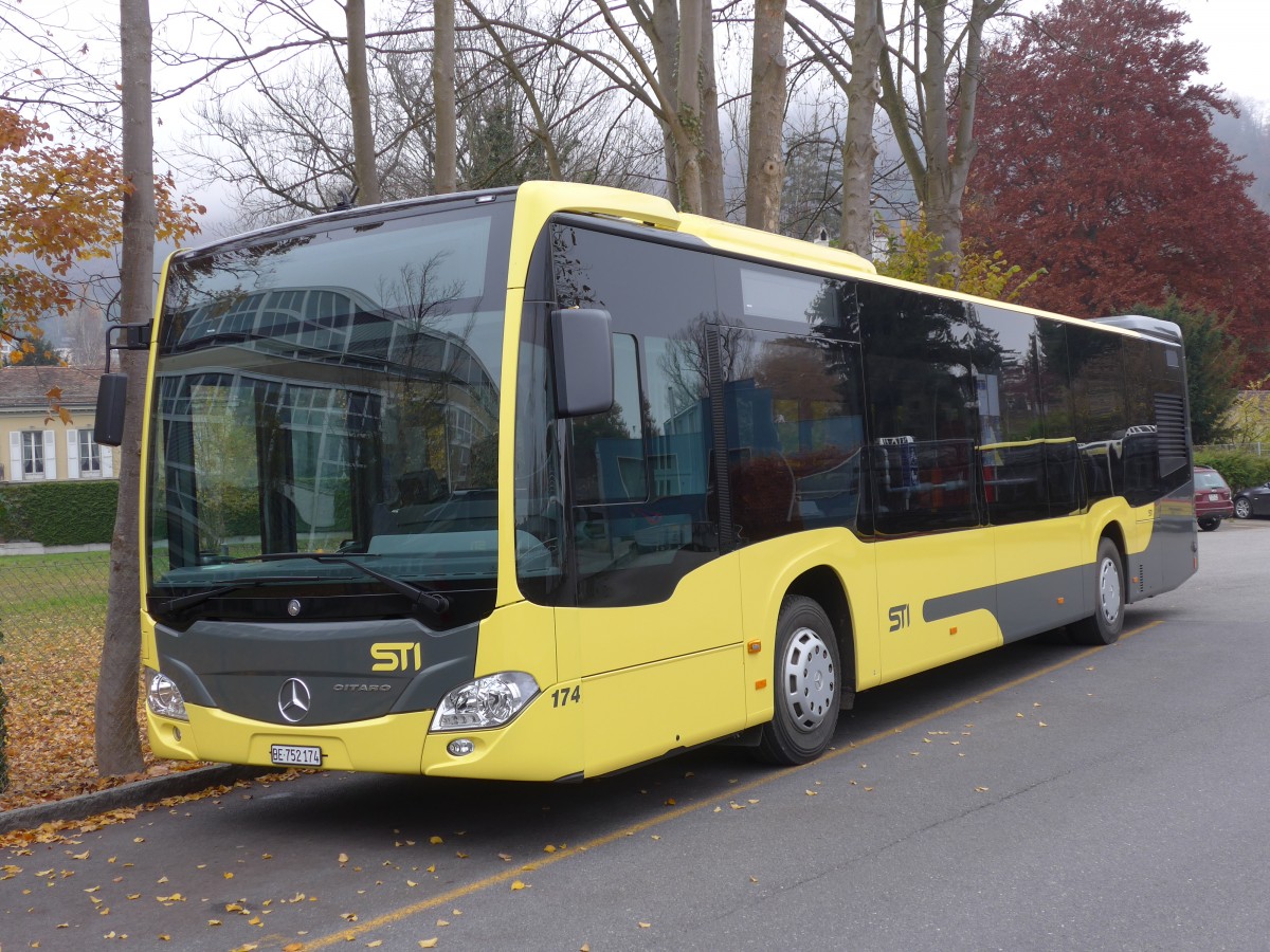 (157'511) - STI Thun - Nr. 174/BE 752'174 - Mercedes am 25. November 2014 bei der Schifflndte Thun