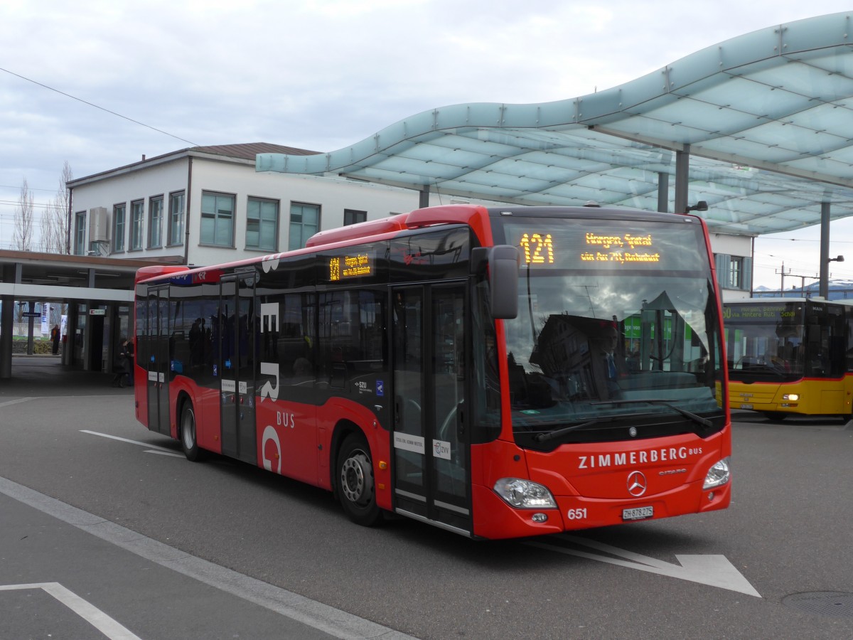 (157'787) - AHW Horgen - Nr. 651/ZH 878'275 - Mercedes am 14. Dezember 2014 beim Bahnhof Wdenswil