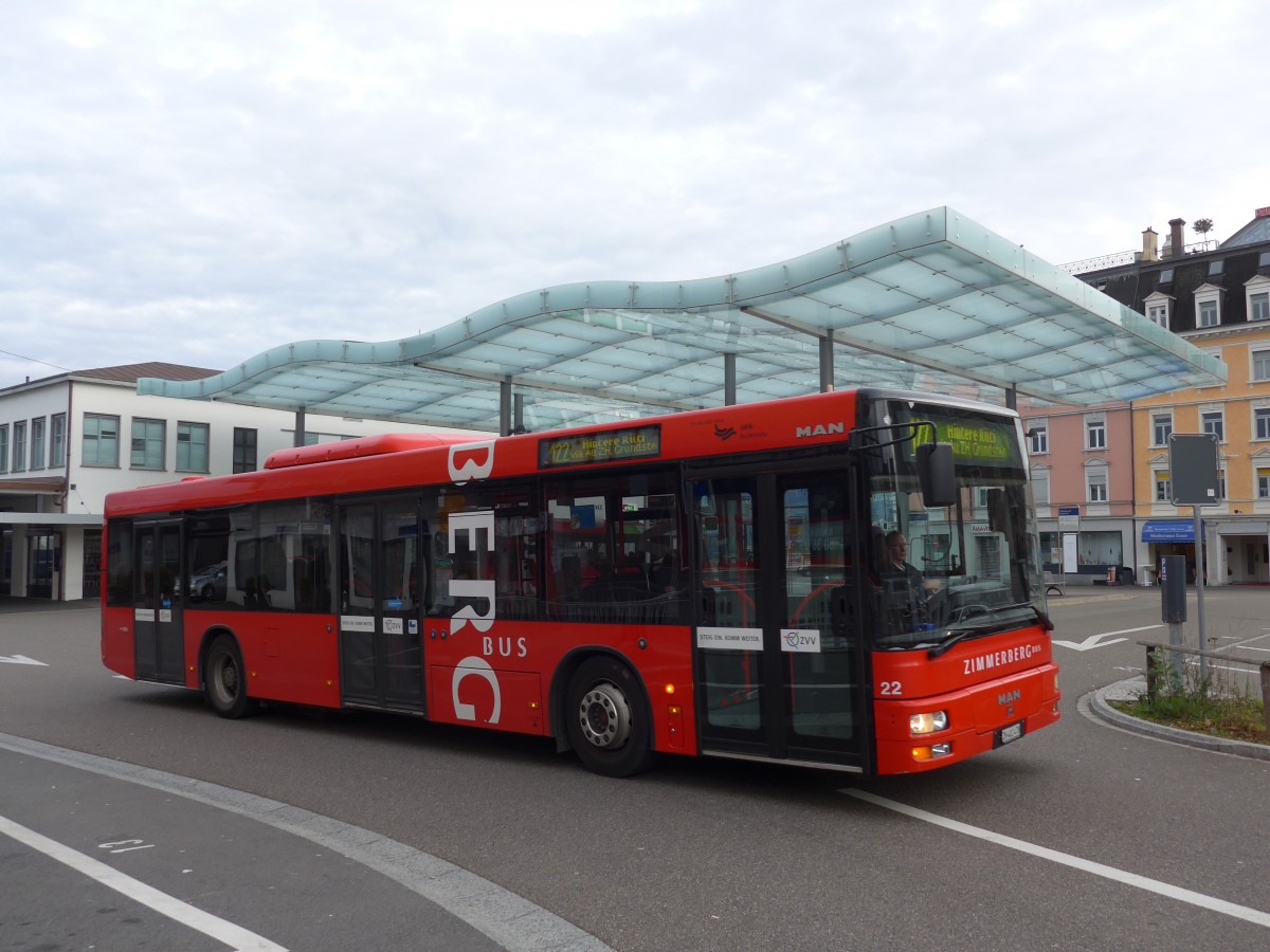 (157'793) - AHW Horgen - Nr. 22/ZH 402'478 - MAN am 14. Dezember 2014 beim Bahnhof Wdenswil