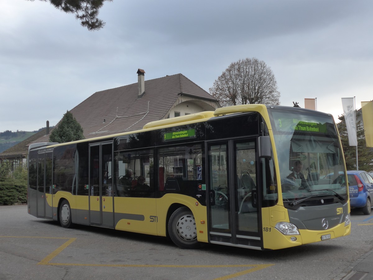 (157'815) - STI Thun - Nr. 181/BE 752'181 - Mercedes am 15. Dezember 2014 in Steffisburg, Alte Bernstrasse