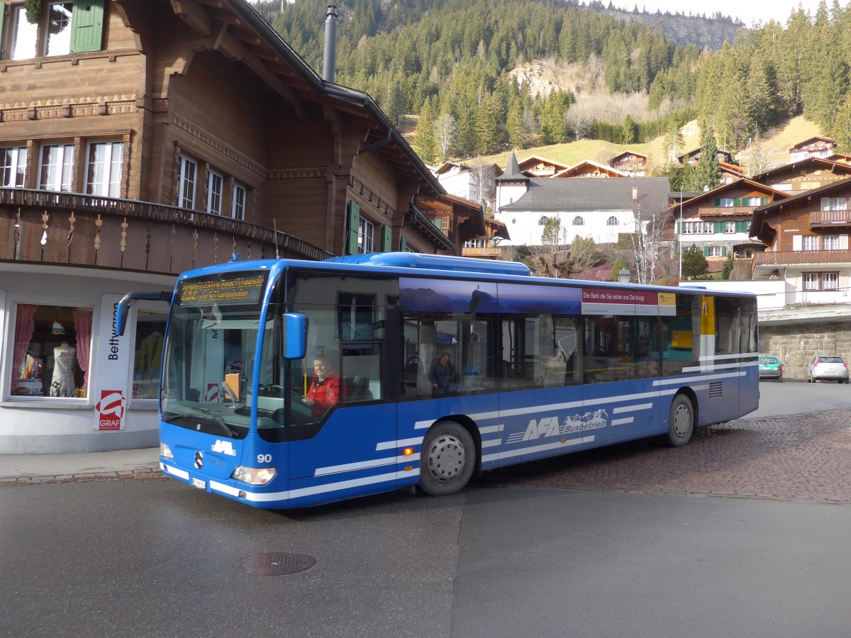 (157'842) - AFA Adelboden - Nr. 90/BE 398'916 - Mercedes am 20. Dezember 2014 beim Autobahnhof Adelboden