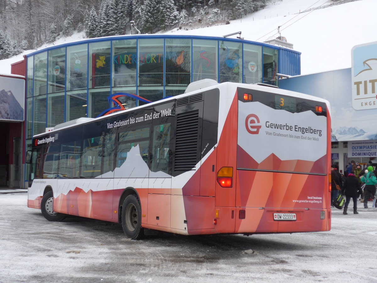 (157'934) - EAB Engelberg - Nr. 8/OW 22'333 - Mercedes (ex Ming, Sils-Maria; ex Vorfhrwagen EvoBus, D-Mannheim) am 26. Dezember 2014 in Engelberg, Titlisbahnen