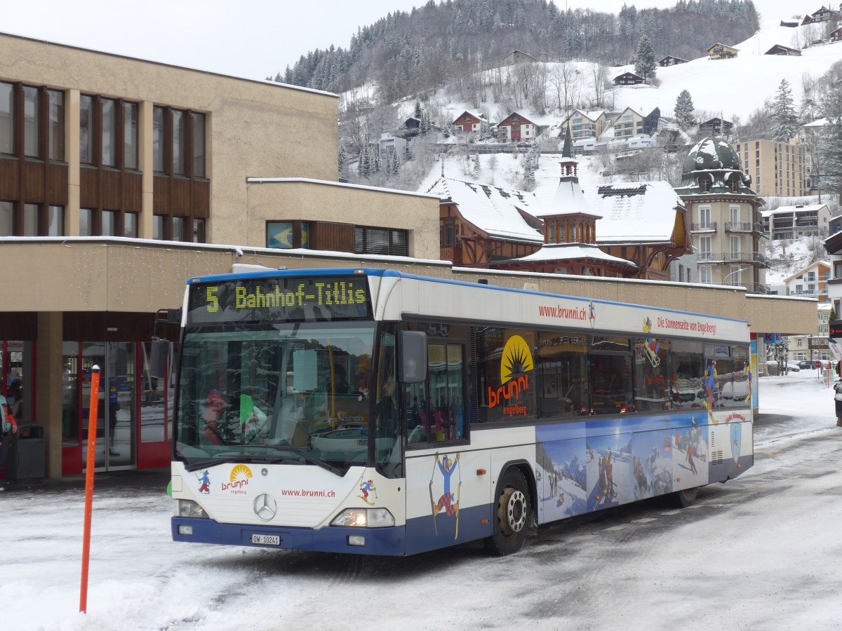 (157'956) - EAB Engelberg - Nr. 5/OW 10'241 - Mercedes/Hess (ex ZVB Zug Nr. 155; ex ZVB Zug Nr. 55) am 26. Dezember 2014 beim Bahnhof Engelberg