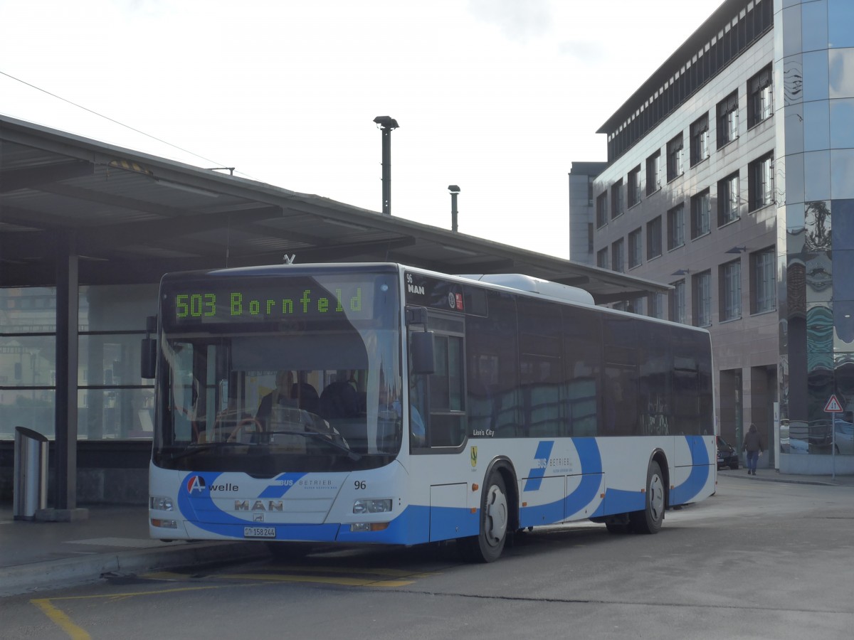 (157'966) - BOGG Wangen b.O. - Nr. 96/SO 158'244 - MAN am 26. Dezember 2014 beim Bahnhof Olten