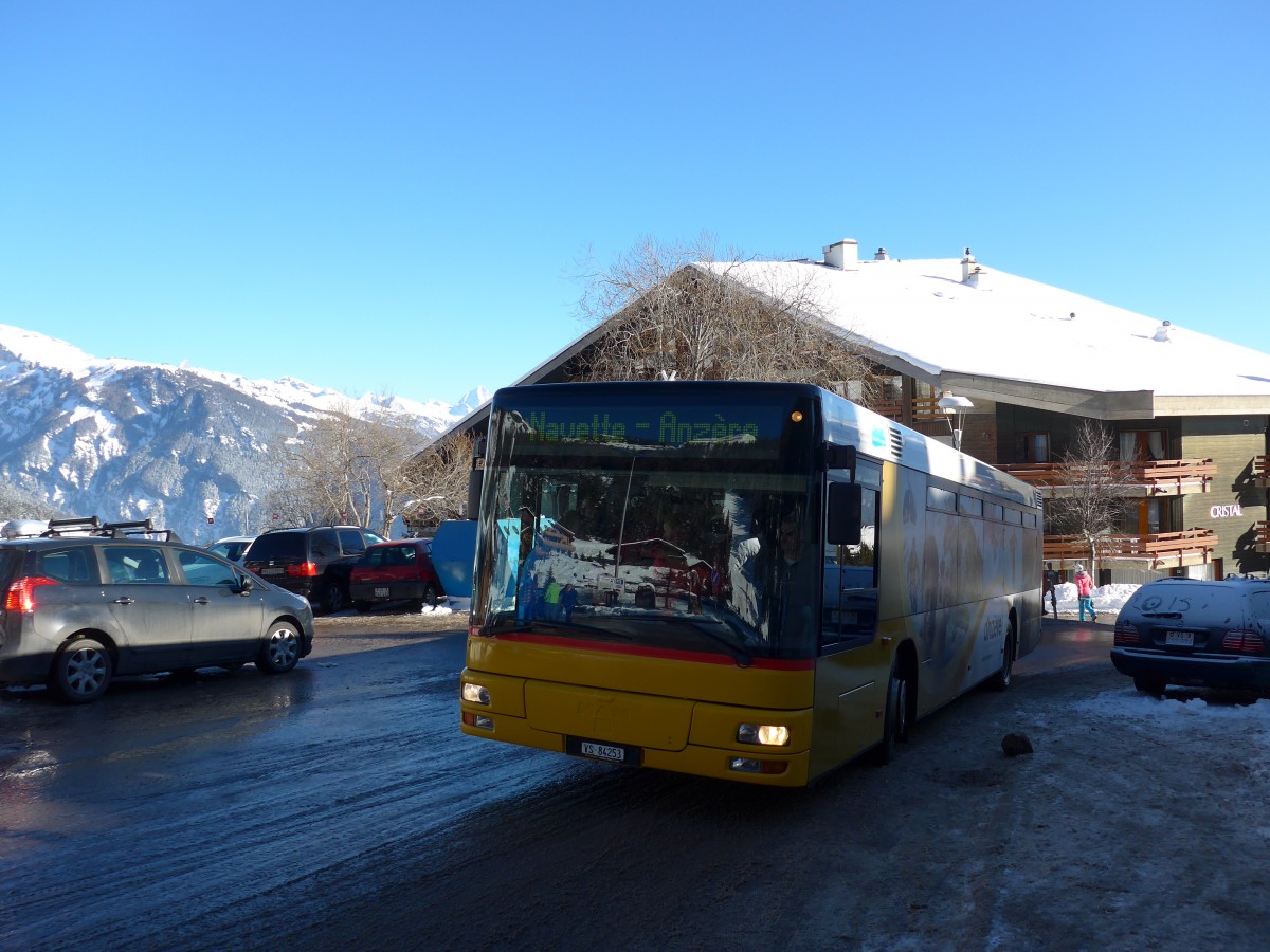 (158'061) - Buchard, Leytron - Nr. 92/VS 84'253 - MAN (ex TN Neuchtel Nr. 224) am 1. Januar 2015 in Anzre, Tlcabine