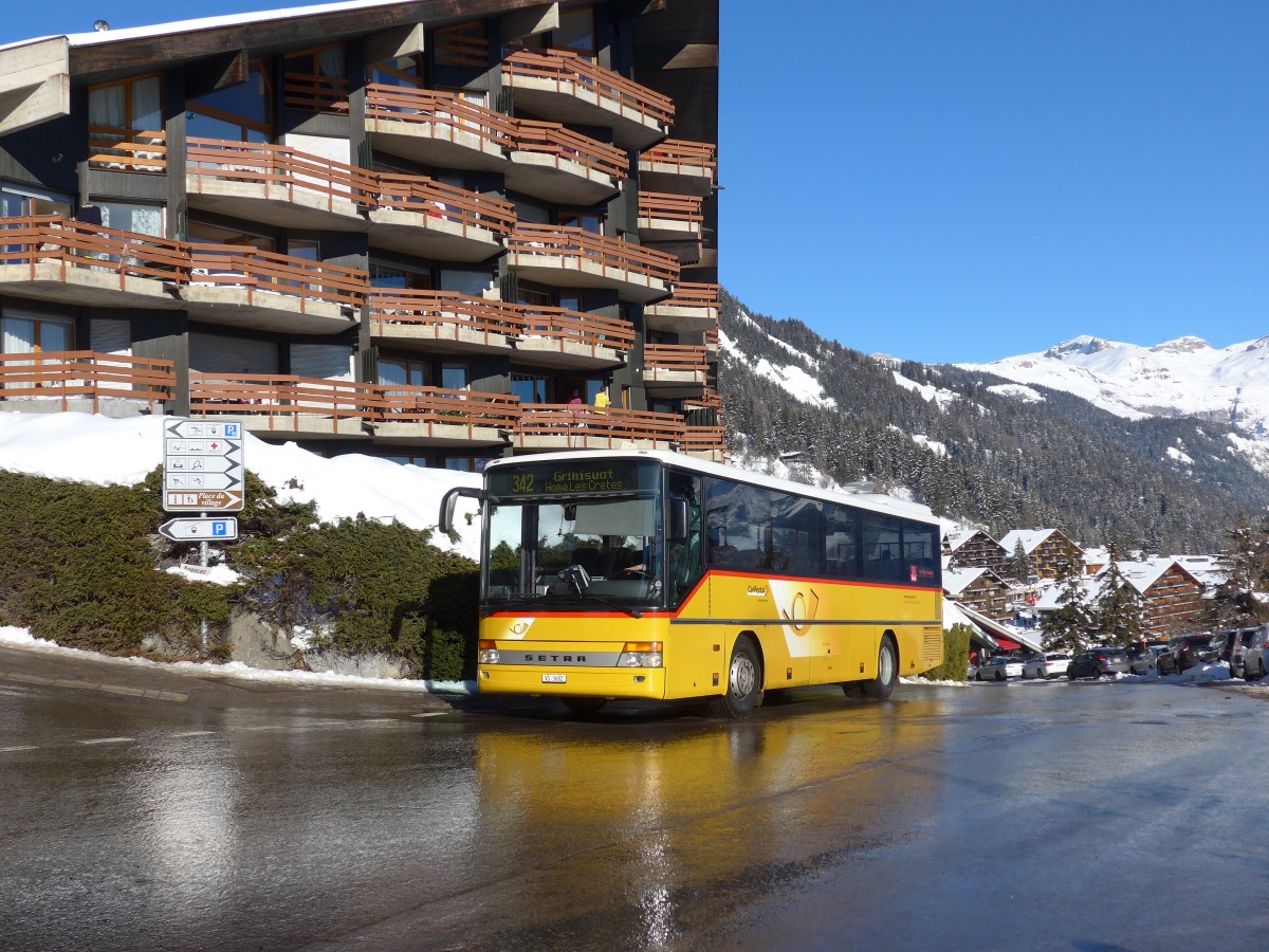 (158'070) - TRD, Savise - VS 3682 - Setra (ex Dubuis, Savise) am 1. Januar 2015 in Anzre, Tlcabine