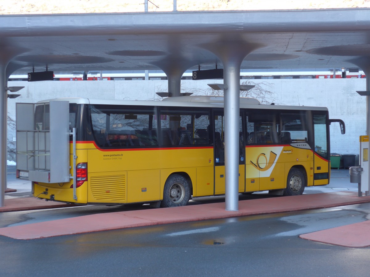 (158'216) - BUS-trans, Visp - VS 81'111 - Setra am 4. Januar 2015 beim Bahnhof Visp