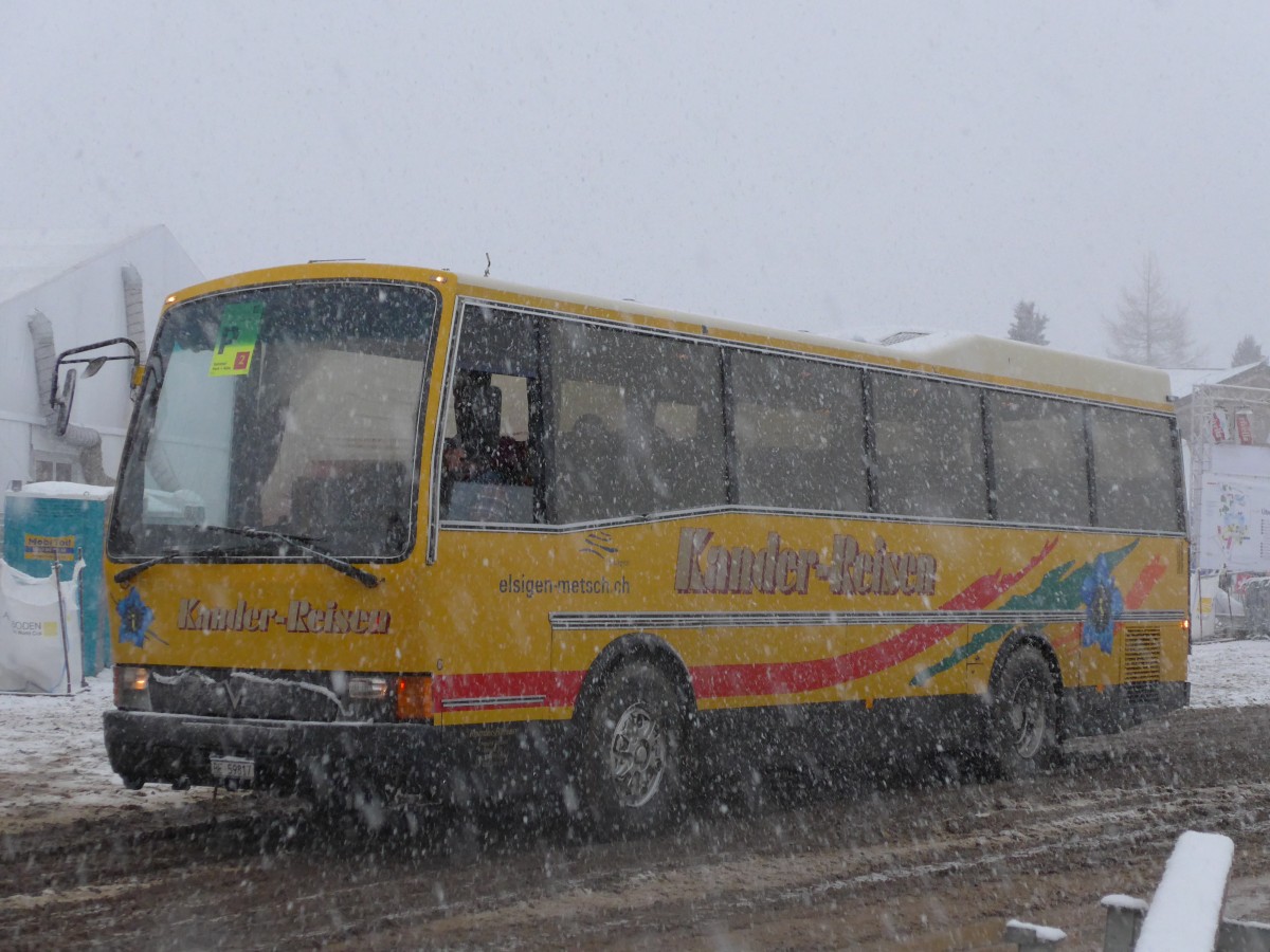 (158'247) - Kander-Reisen, Frutigen - Nr. 6/BE 59'817 - Vetter (ex AVG Grindelwald Nr. 18) am 11. Januar 2015 in Adelboden, Weltcup