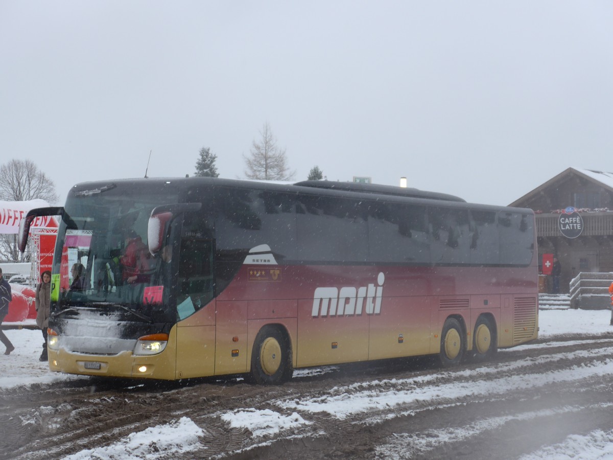 (158'276) - Marti, Kallnach - Nr. 6/BE 572'206 - Setra am 11. Januar 2015 in Adelboden, Weltcup