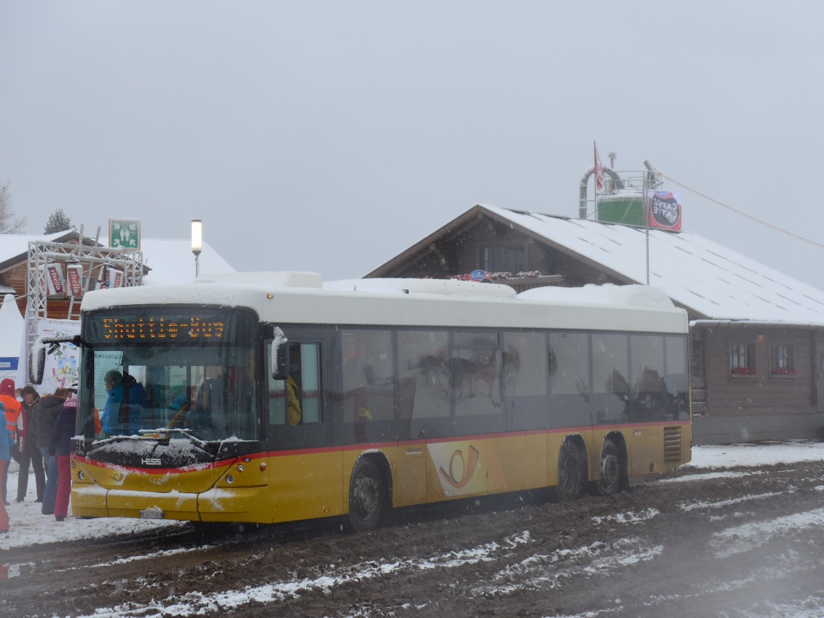 (158'277) - Engeloch, Riggisberg - Nr. 7/BE 447'403 - Scania/Hess am 11. Januar 2015 in Adelboden, Weltcup