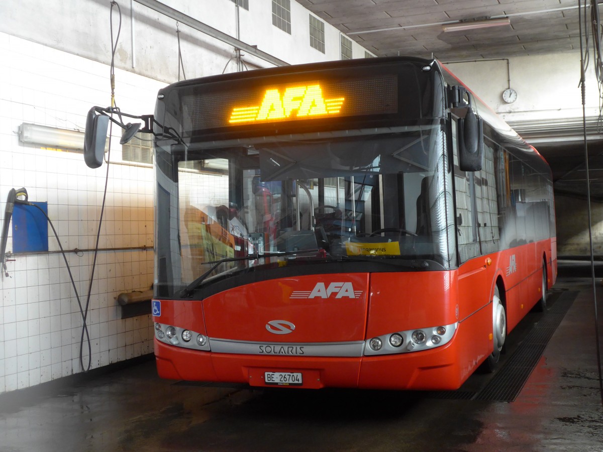 (158'327) - AFA Adelboden - Nr. 91/BE 26'704 - Solaris am 11. Januar 2015 im Autobahnhof Adelboden