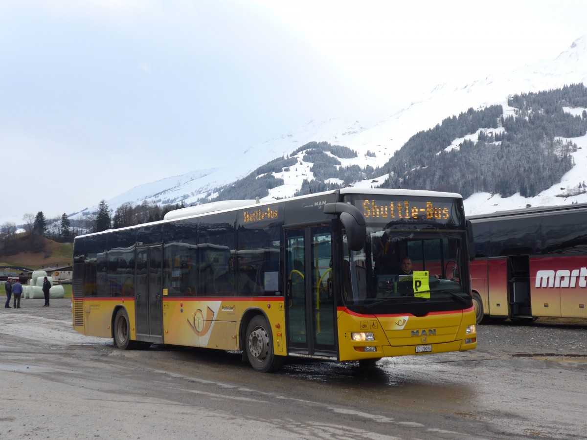 (158'370) - Steiner, Messen - SO 20'096 - MAN (ex SO 104'174) am 11. Januar 2015 in Frutigen, Flugplatz