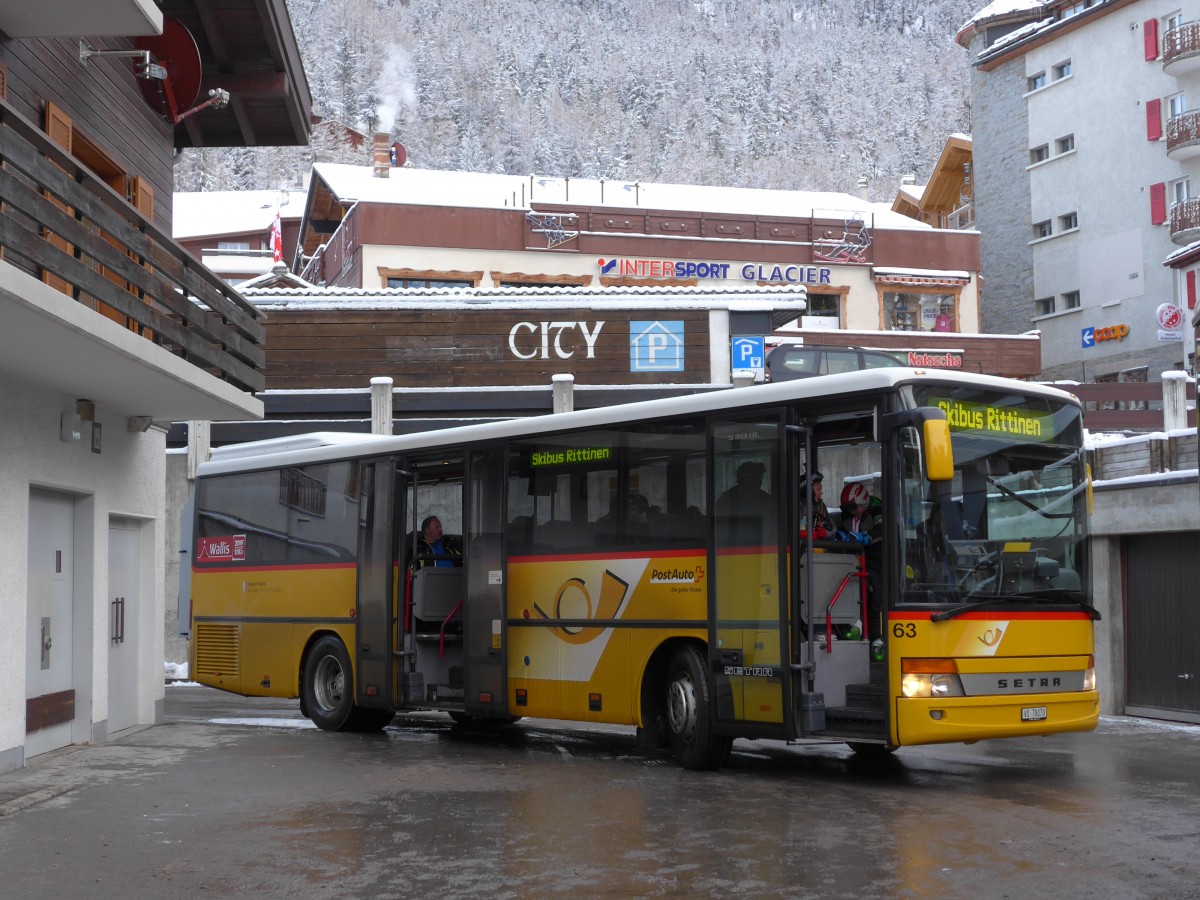 (158'438) - Zerzuben, Visp-Eyholz - Nr. 63/VS 78'070 - Setra am 18. Januar 2015 in Grchen, Post