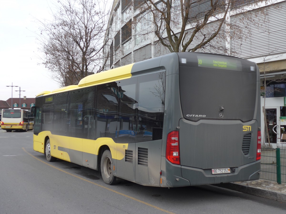 (158'449) - STI Thun - Nr. 157/BE 752'157 - Mercedes am 19. Januar 2015 bei der Schifflndte Thun