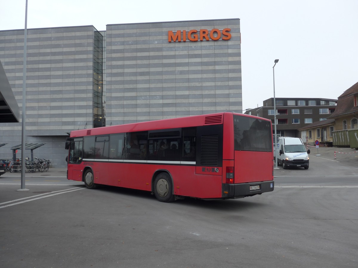 (158'464) - Bernmobil, Bern - Nr. 470/BE 716'470 - MAN/Gppel (ex Peyer, Niederwangen Nr. 70) am 19. Januar 2015 beim Bahnhof Mnsingen