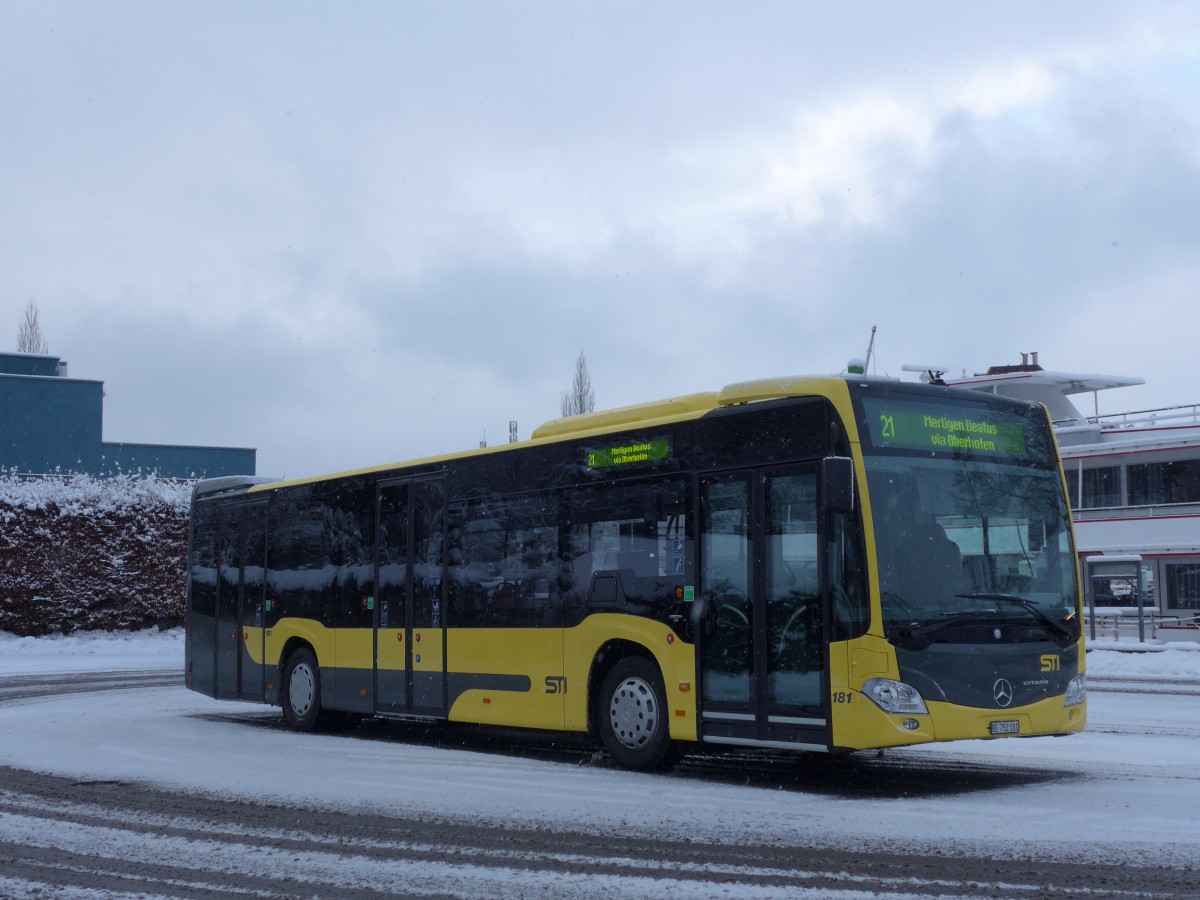 (158'516) - STI Thun - Nr. 181/BE 752'181 - Mercedes am 1. Februar 2015 bei der Schifflndte Thun