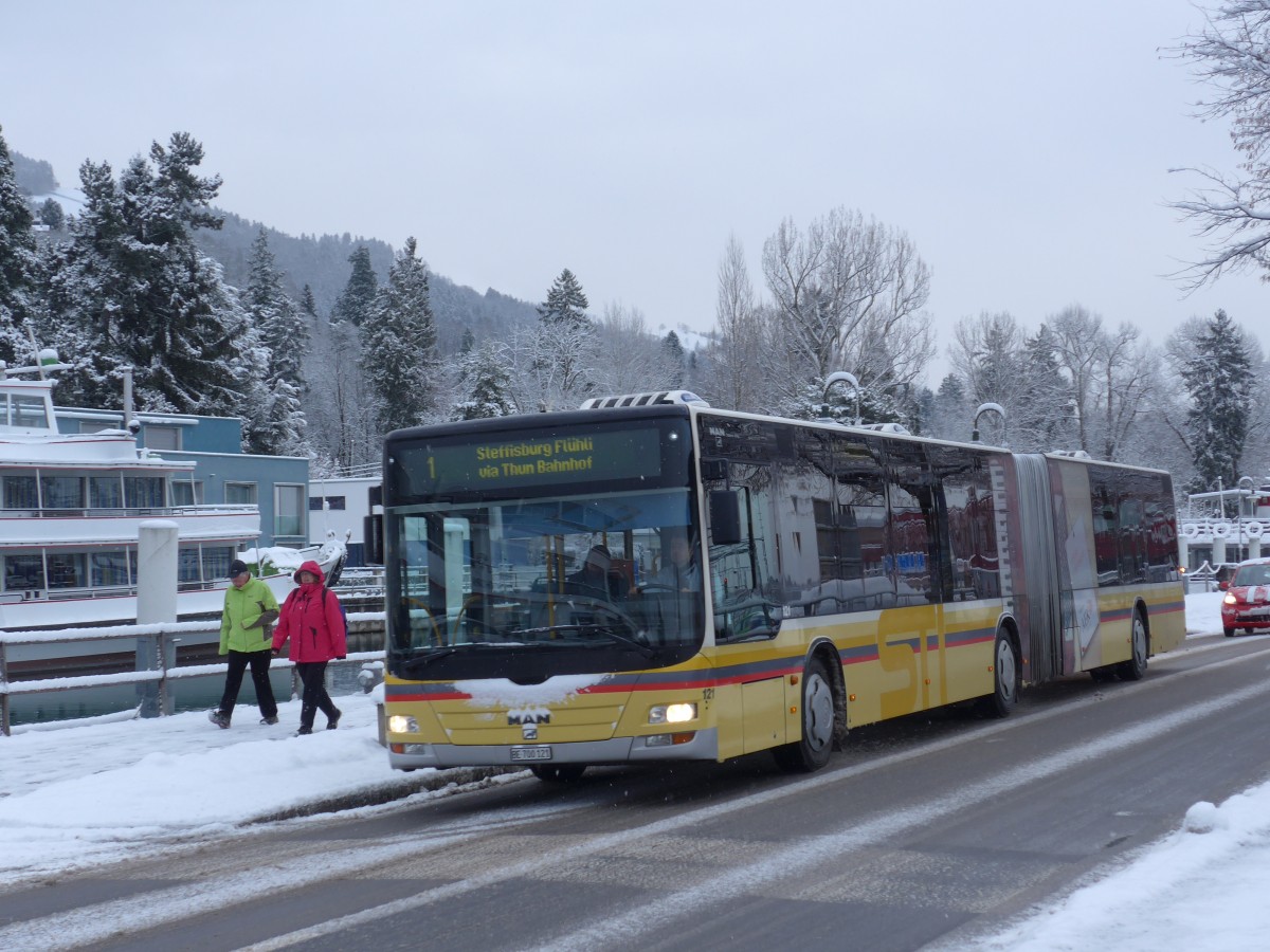 (158'518) - STI Thun - Nr. 121/BE 700'121 - MAN am 1. Februar 2015 bei der Schifflndte Thun