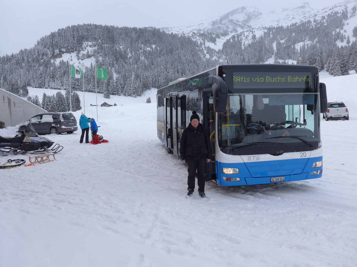 (158'550) - RTB Altsttten - Nr. 20/SG 169'343 - MAN/Gppel am 1. Februar 2015 in Buchserberg, Berghaus