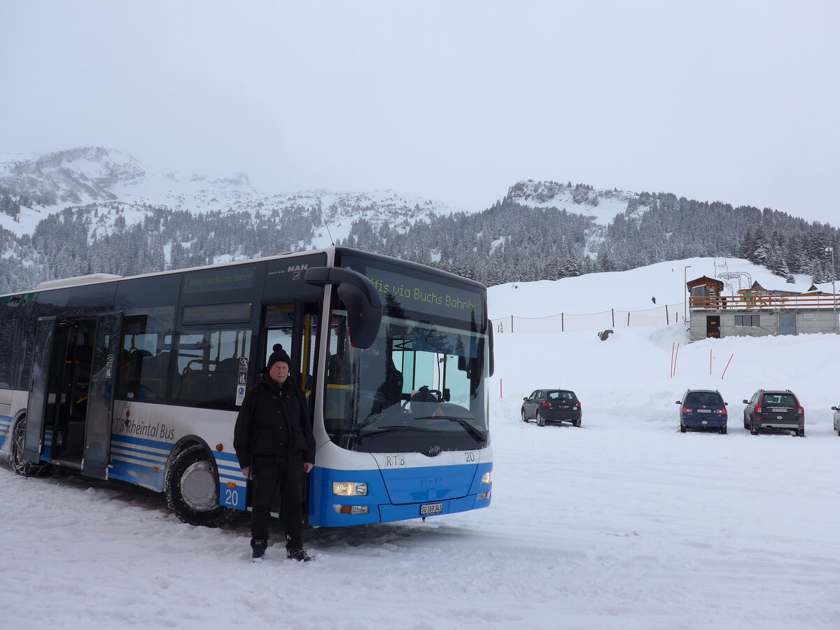 (158'552) - RTB Altsttten - Nr. 20/SG 169'343 - MAN/Gppel am 1. Februar 2015 in Buchserberg, Berghaus (Teilaufnahme)