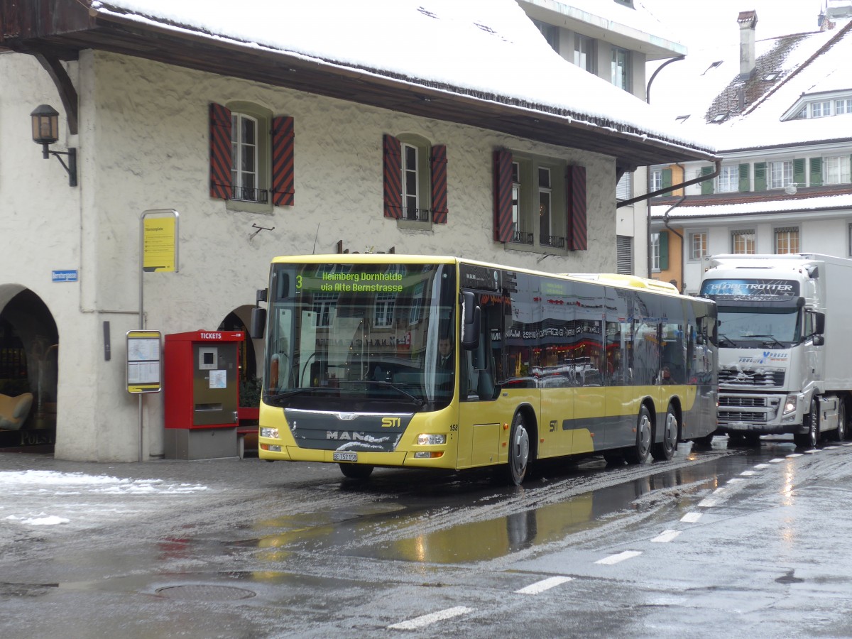 (158'571) - STI Thun - Nr. 158/BE 752'158 - MAN am 2. Februar 2015 in Thun, Sternenplatz