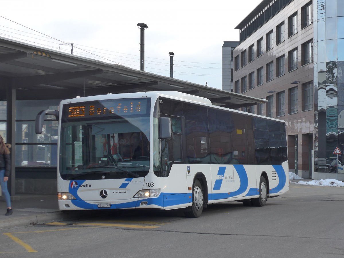 (158'624) - BOGG Wangen b.O. - Nr. 103/SO 157'068 - Mercedes am 4. Februar 2015 beim Bahnhof Olten