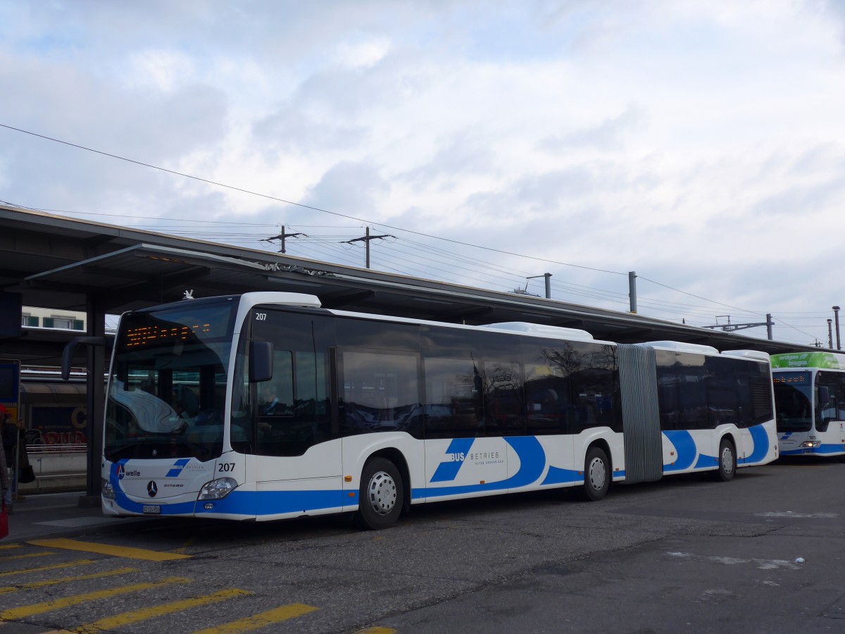 (158'636) - BOGG Wangen b.O. - Nr. 207/SO 124'950 - Mercedes am 4. Februar 2015 beim Bahnhof Olten