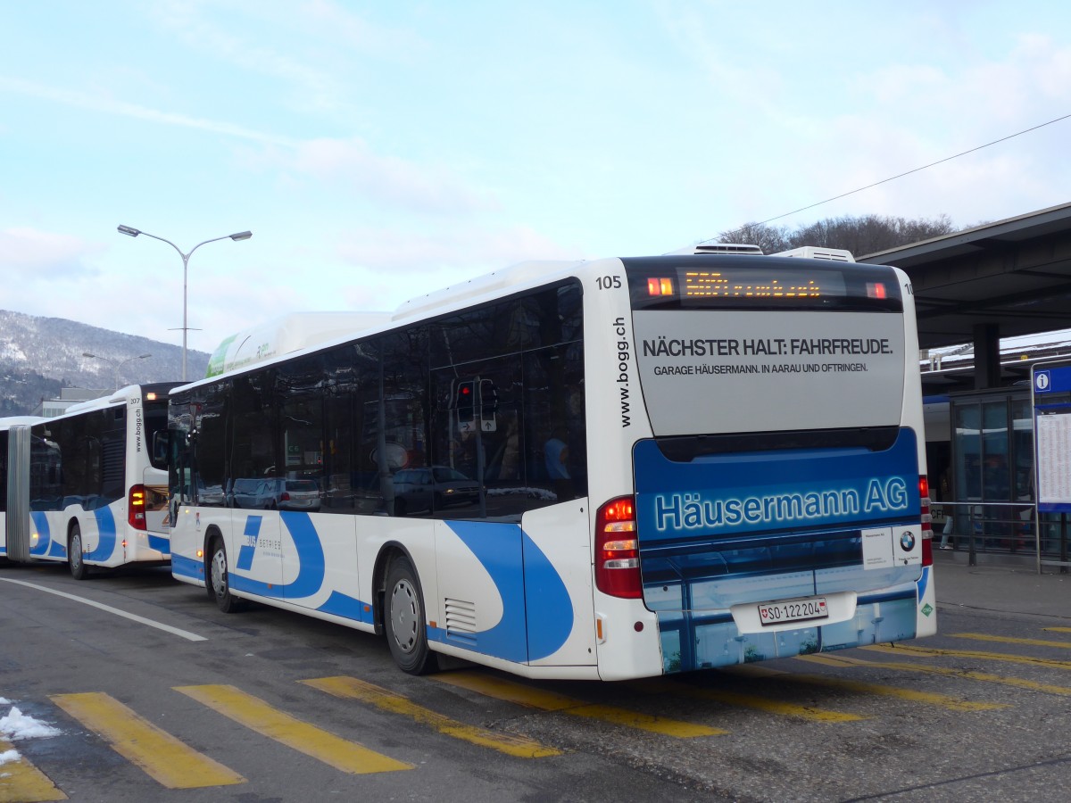 (158'638) - BOGG Wangen b.O. - Nr. 105/SO 122'204 - Mercedes am 4. Februar 2015 beim Bahnhof Olten