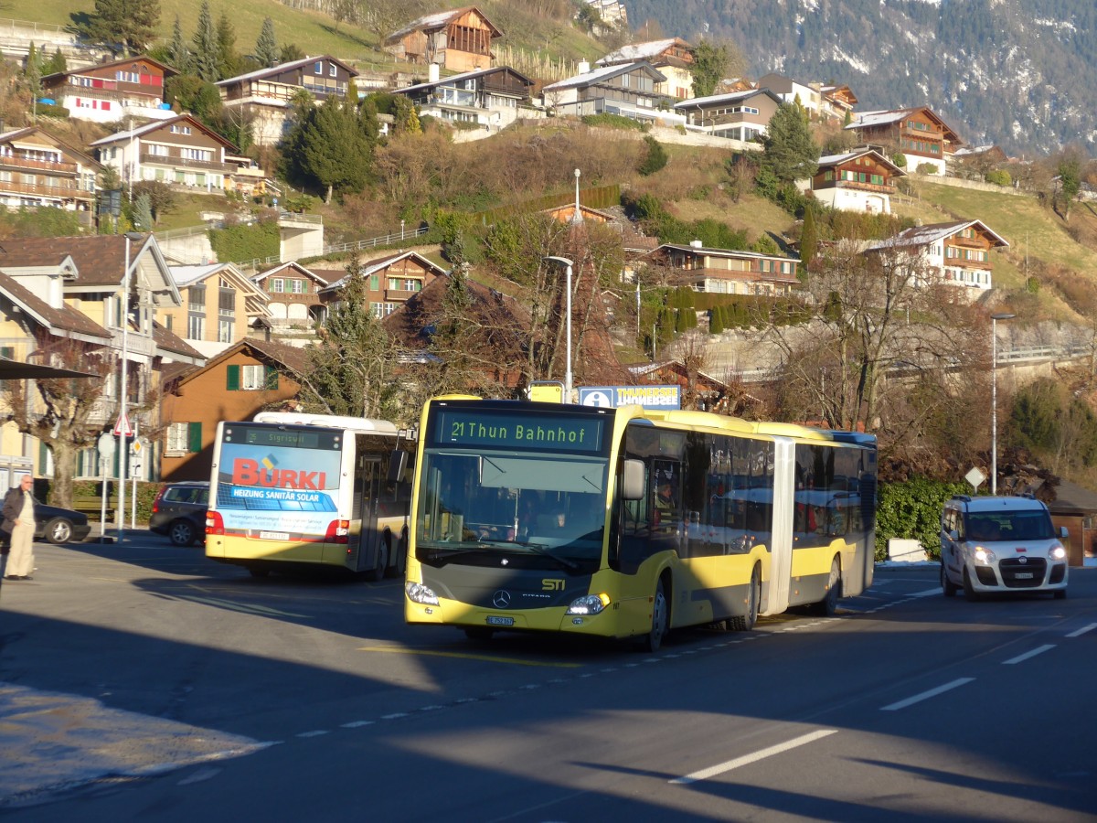 (158'677) - STI Thun - Nr. 167/BE 752'167 - Mercedes am 12. Februar 2015 in Gunten, Dorf