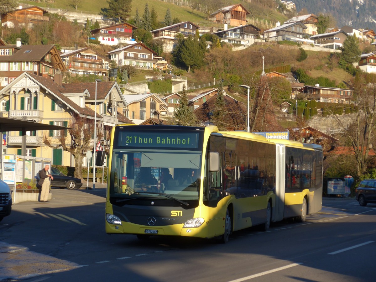 (158'678) - STI Thun - Nr. 167/BE 752'167 - Mercedes am 12. Februar 2015 in Gunten, Dorf